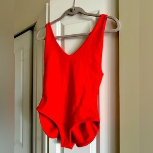 Londre Minimalist Swimsuit in Fiesta Red BNWT